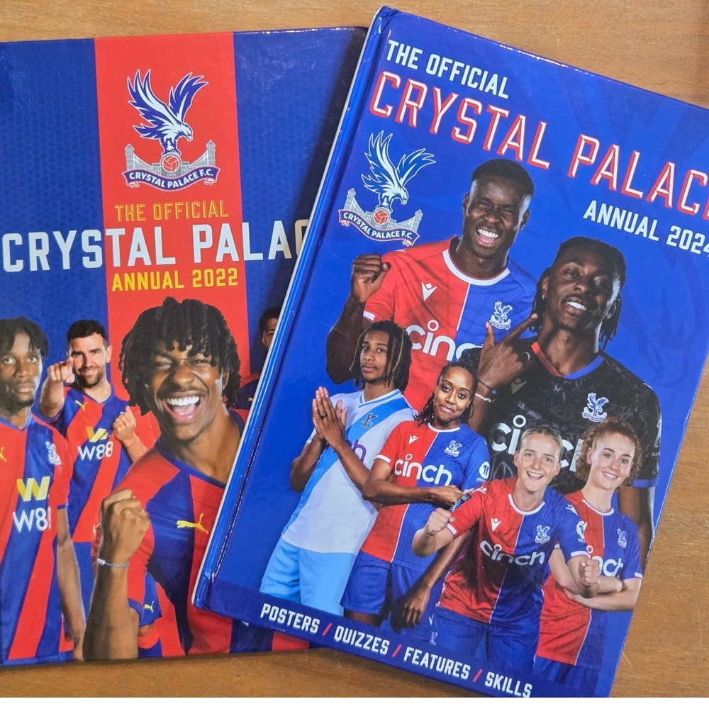 Grange Crystal Palace FC Official Annual 2022 / 2024 Set Hardcover Books